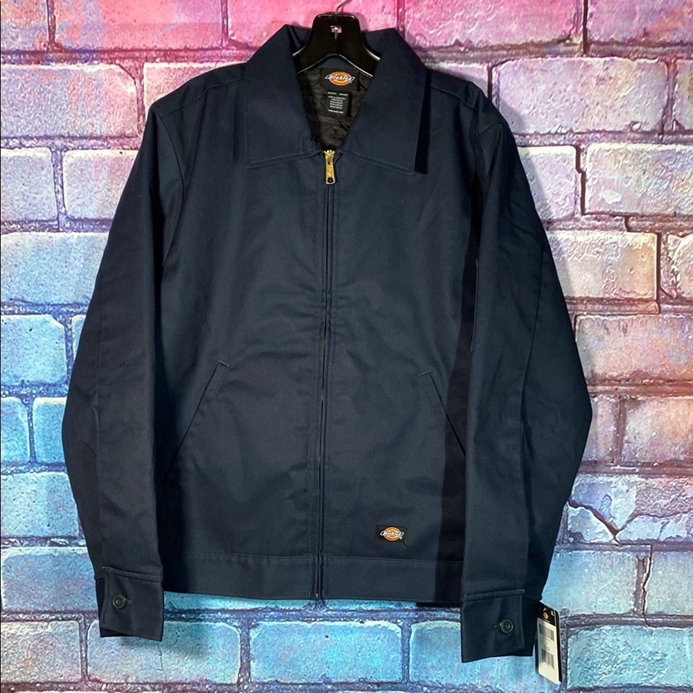 Dickies Men's Insulated Jacket Heavy Duty Quilted Medium Navy